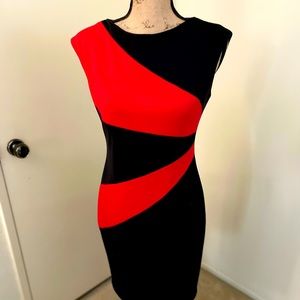 Calvin Klein dress red/black size 4